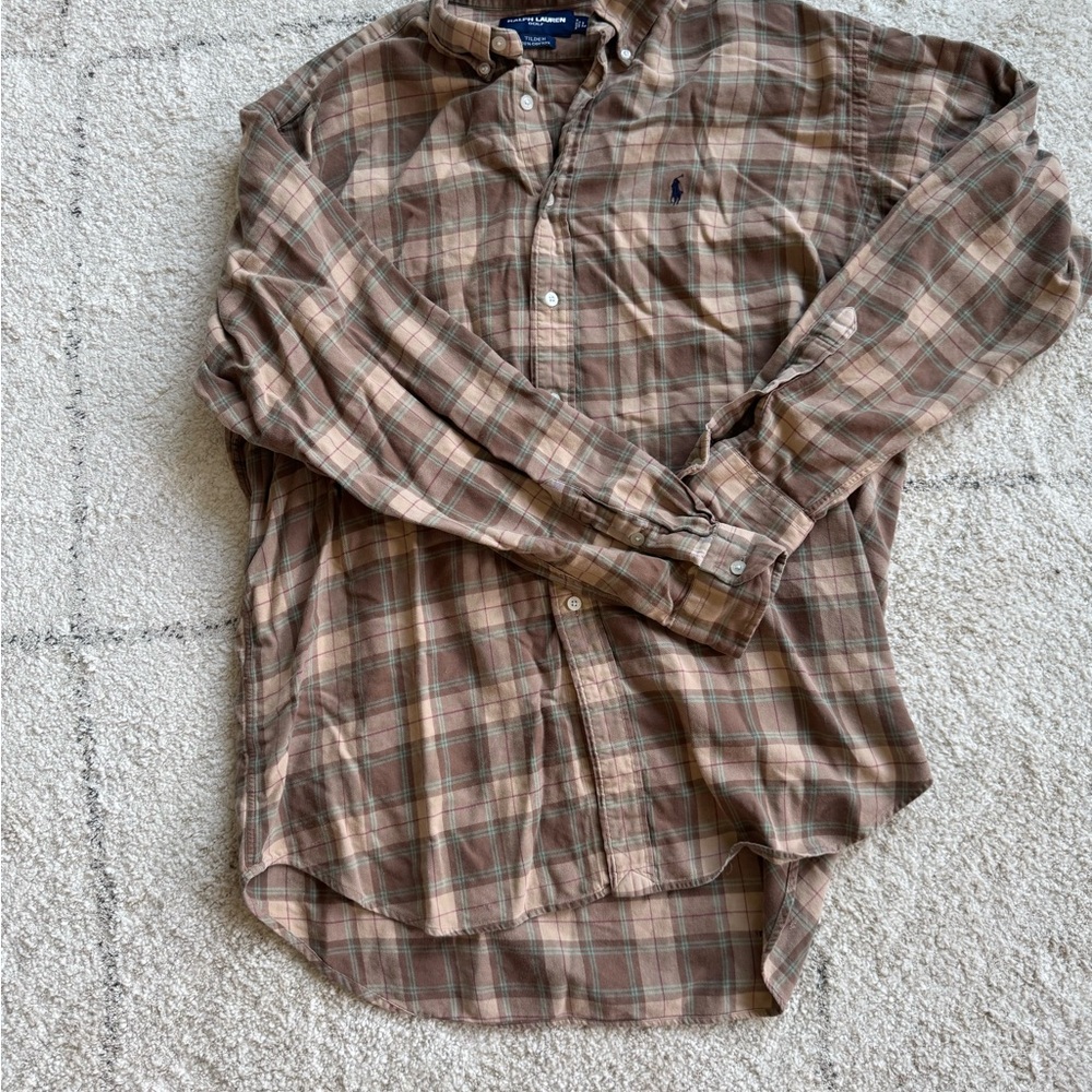 Ralph Lauren Brown Casual Button Down Shirt